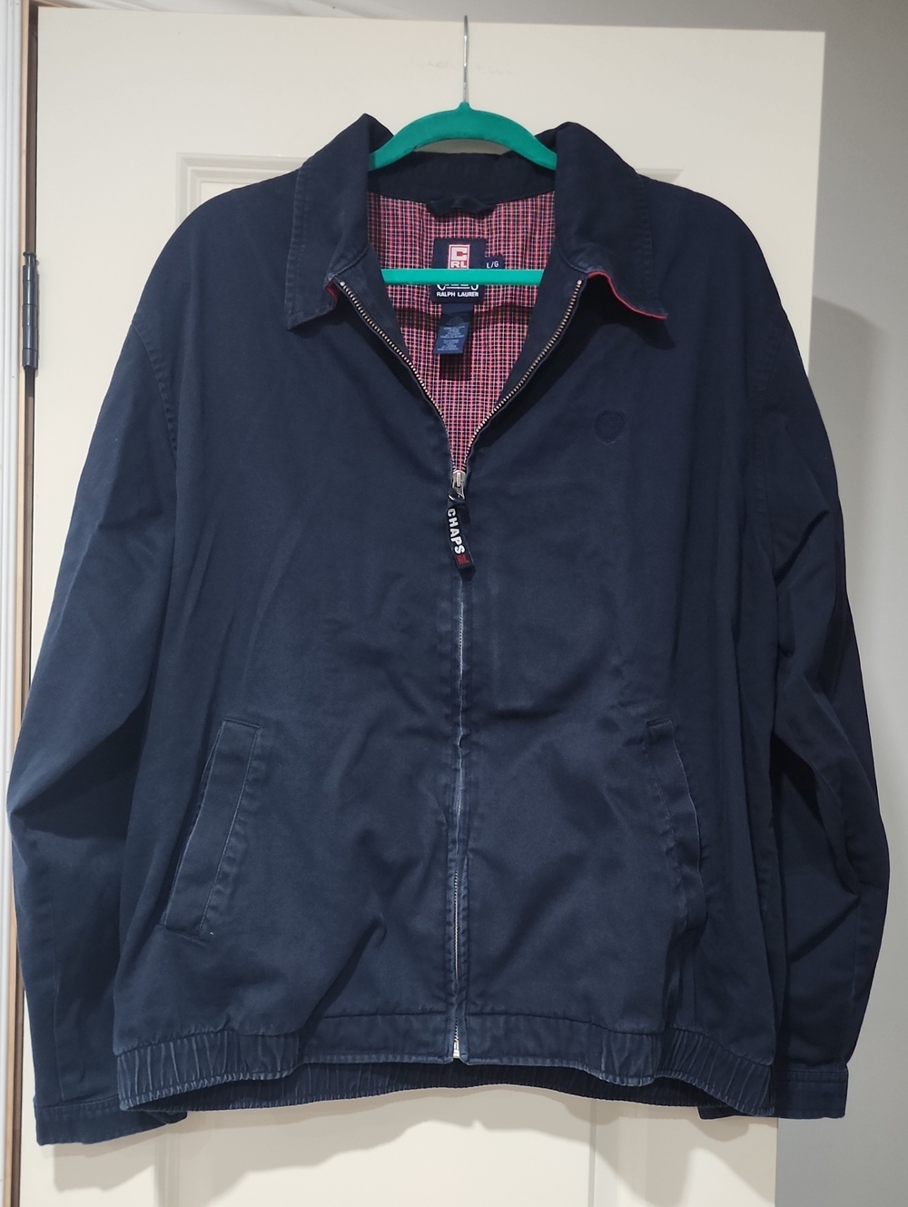 Vintage Ralph Lauren Full Zip Cotton Harrington Jacket with Plaid Lining